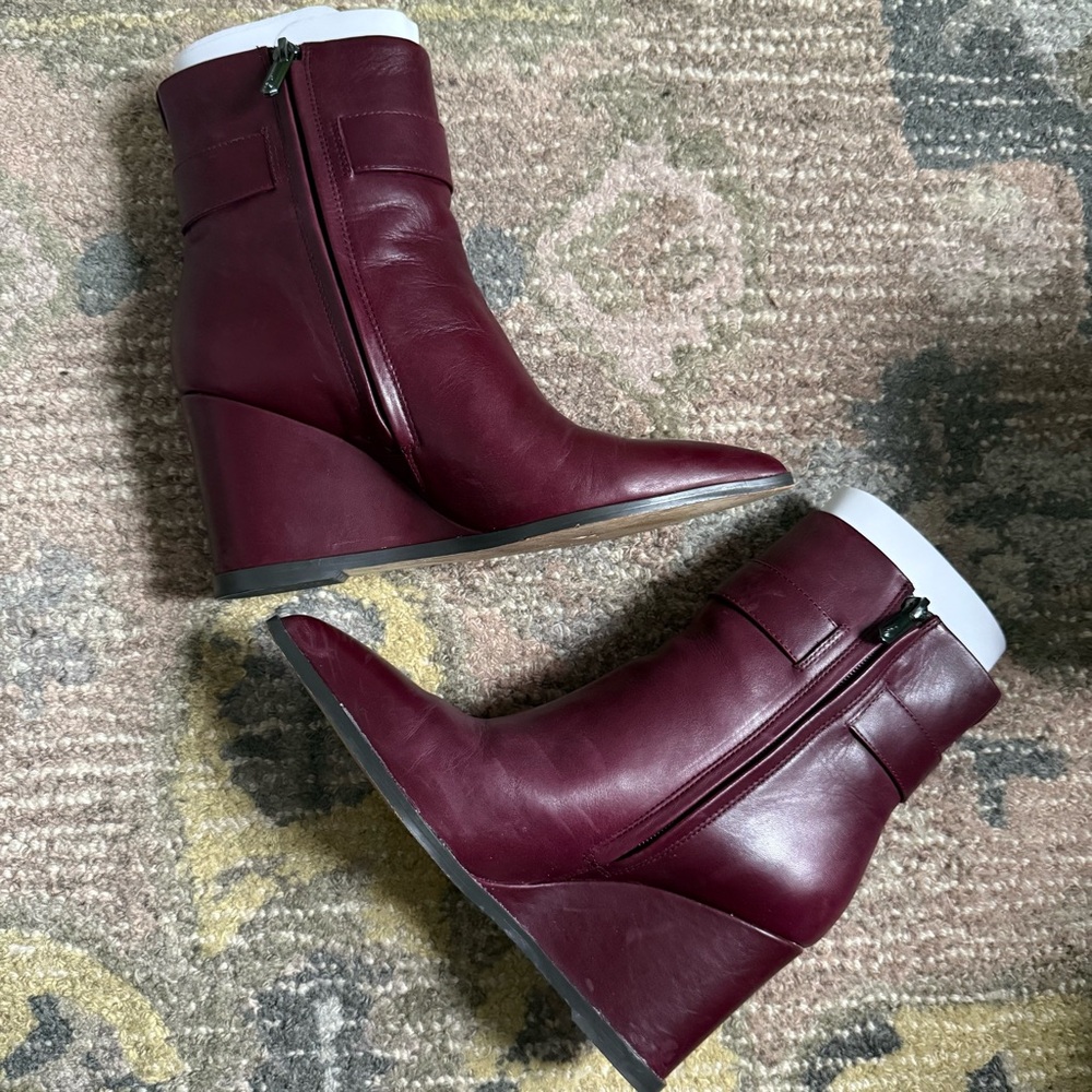Sam Edelman Weslie Leather Wedge Boots - Picture 3 of 16